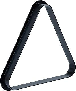 PowerGlide Snooker, Pool or Billiards Triangle Ball Rack | 10 or 15 Ball Capacity | Black Plastic