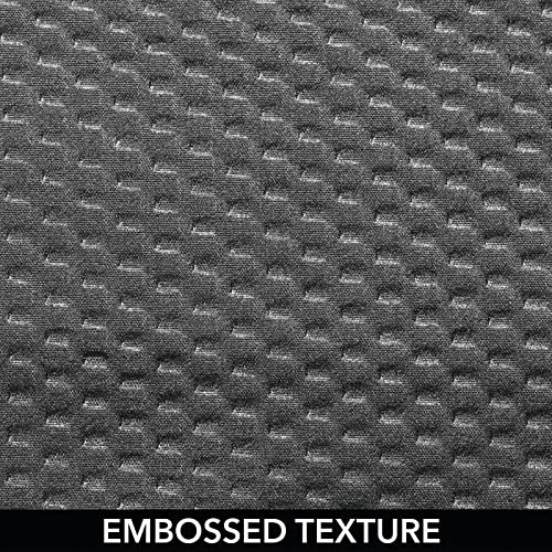 mDesign Long Soft 100% Microfiber Polyester Fabric Shower Curtain - Decorative Embossed Pattern Texture - for Bathroom Showers and Bathtubs - Easy Care, Machine Washable - 72