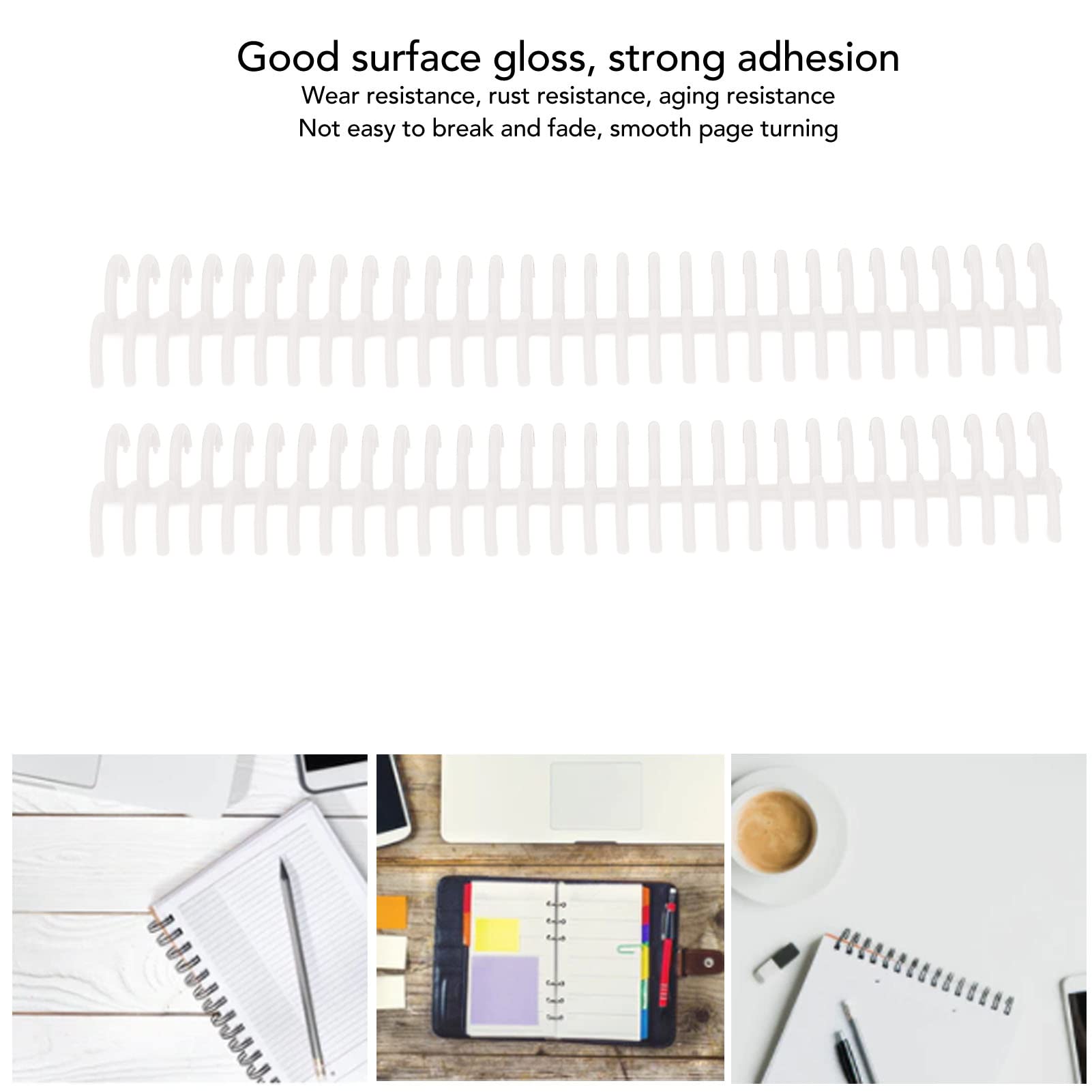 10Pcs Plastic Binding Combs 30 Rings 22mm, Book Binder Spiral Spines - Image 3