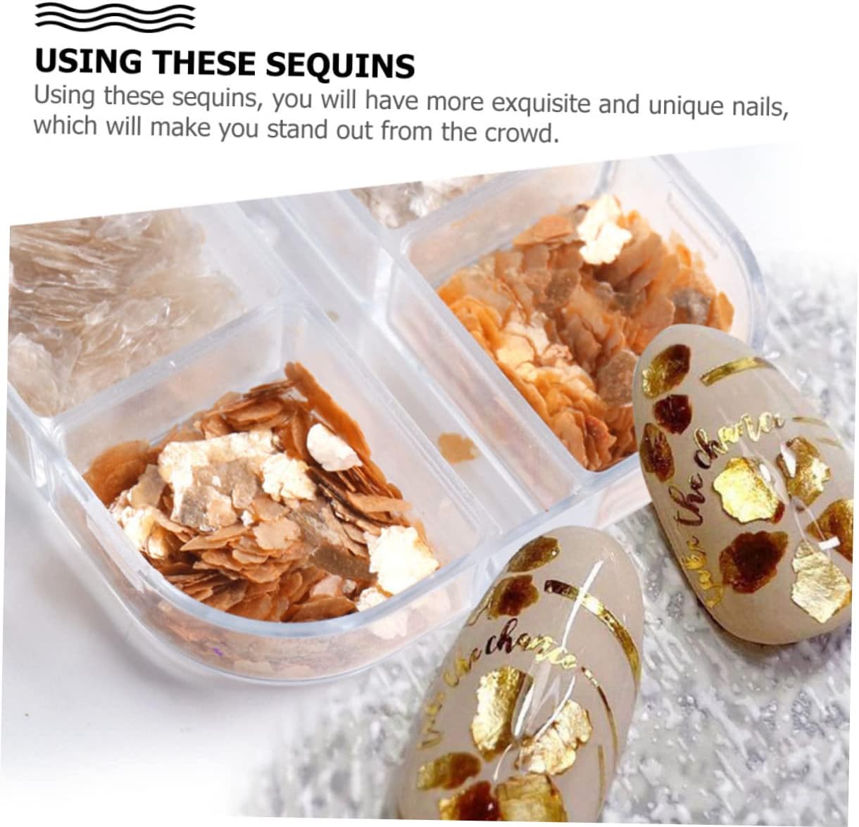 FRCOLOR Sets Nail Salon Supply Large Quantity Manicure Sequins Party Star Accessory Boxes