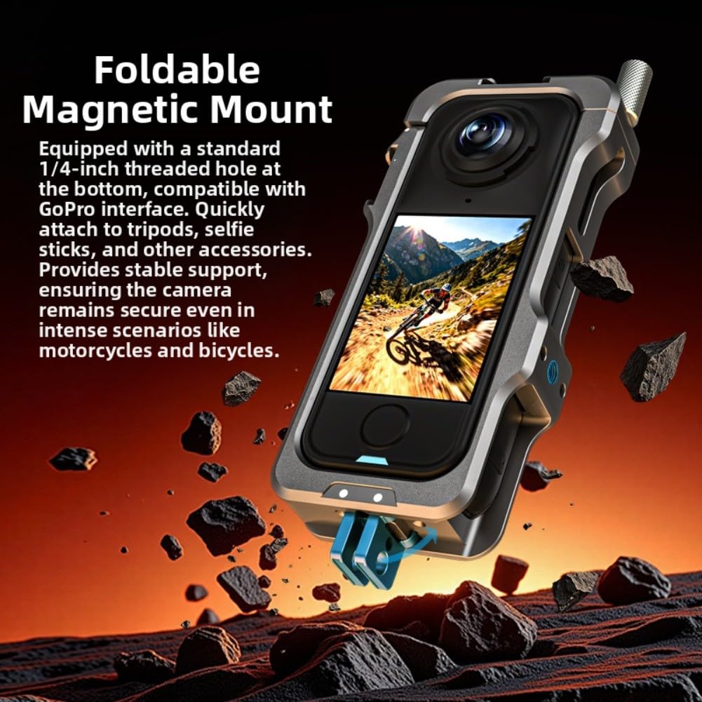 Cadre de protection en alliage d'aluminium pour Insta360 X4 Air, cage en métal, bordure étendue, support de caméra élégant, accessoire d'action