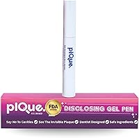 Vista 1 de PLQUE - Bolígrafo de gel revelador (90 usos), detector de placa dental para un mejor cepillado, fórmula de manchas moradas revela placa invisible