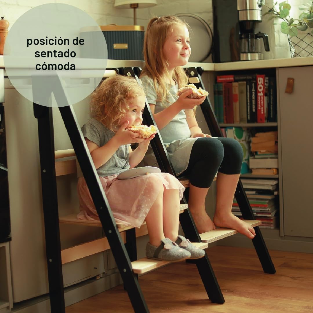 Torre Montessori de Aprendizaje con Rieles de Seguridad para Niños 3-6 Años