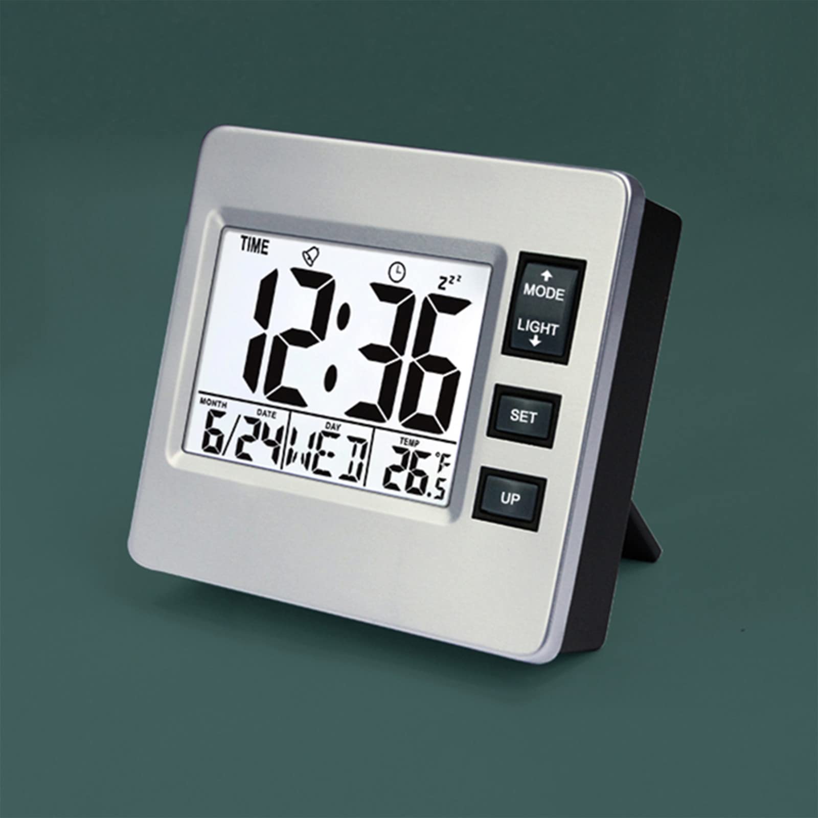 OAVQHLG3B Digital Clock Alarm Clock Digital Alarm Clock with LCD Display Temperature Screen Snooze Alarm Electronic Time Management