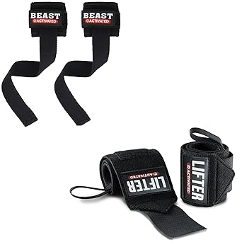 EasyHealth Wrist Wraps for Gym | 22 Inch Wrist Support with Thumb Loop & Adjustable Strap | Wrist Bands for Weightlifting, Deadlift & Workout Training