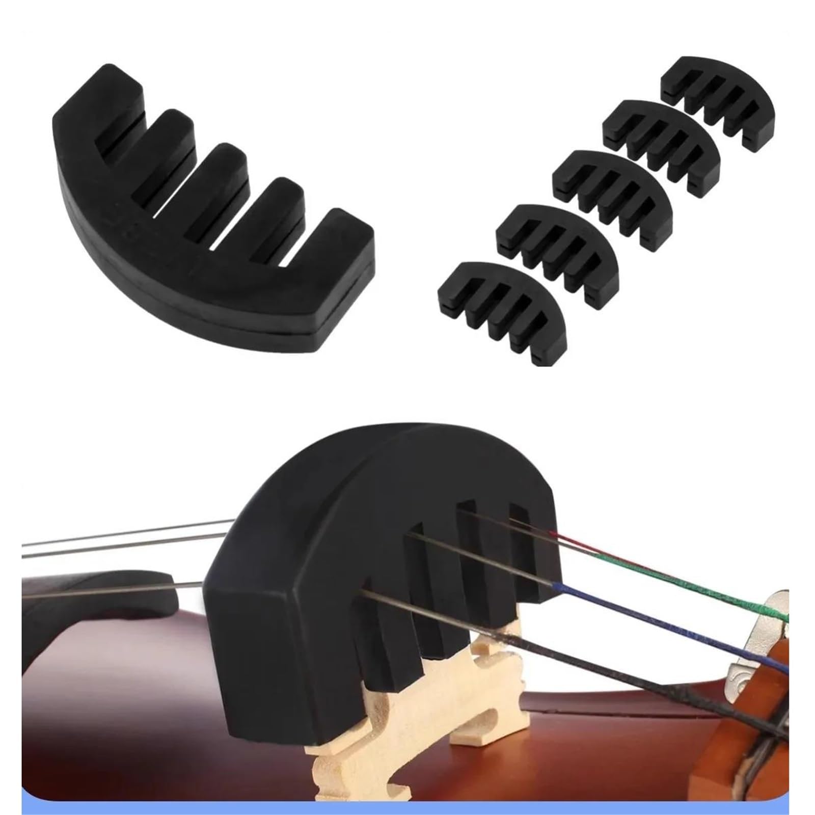 Accessori Per Strumenti A Violino Muto Per Pratica Del Violino Nero Durevole E Silenzioso Riduci Il Suono(10pcs)