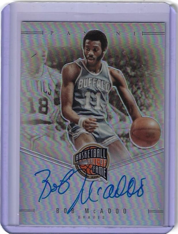 Bob McAdoo Autographed Basketball Hall of Fame Collectible Basketball Card - 2021 Panini Basketball Card #SH-BMC (Braves)