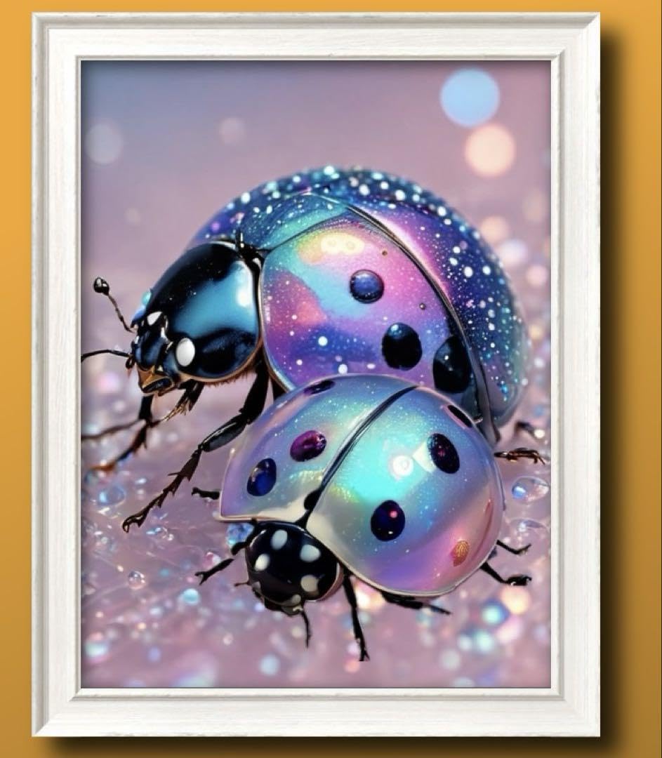 Amazon.co.jp: 幸福のてんとう虫 額縁付き 開運•風水ヒーリング