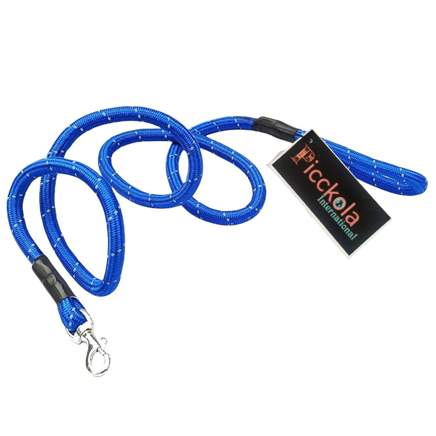 Picckola International® Premium Nylon 12mm Reflective Rope Dog Leash for Medium & Small Dogs (Color - Blue, Length - 5 ft) (B09QZZPQ1B) Amazon Price History, Amazon Price Tracker