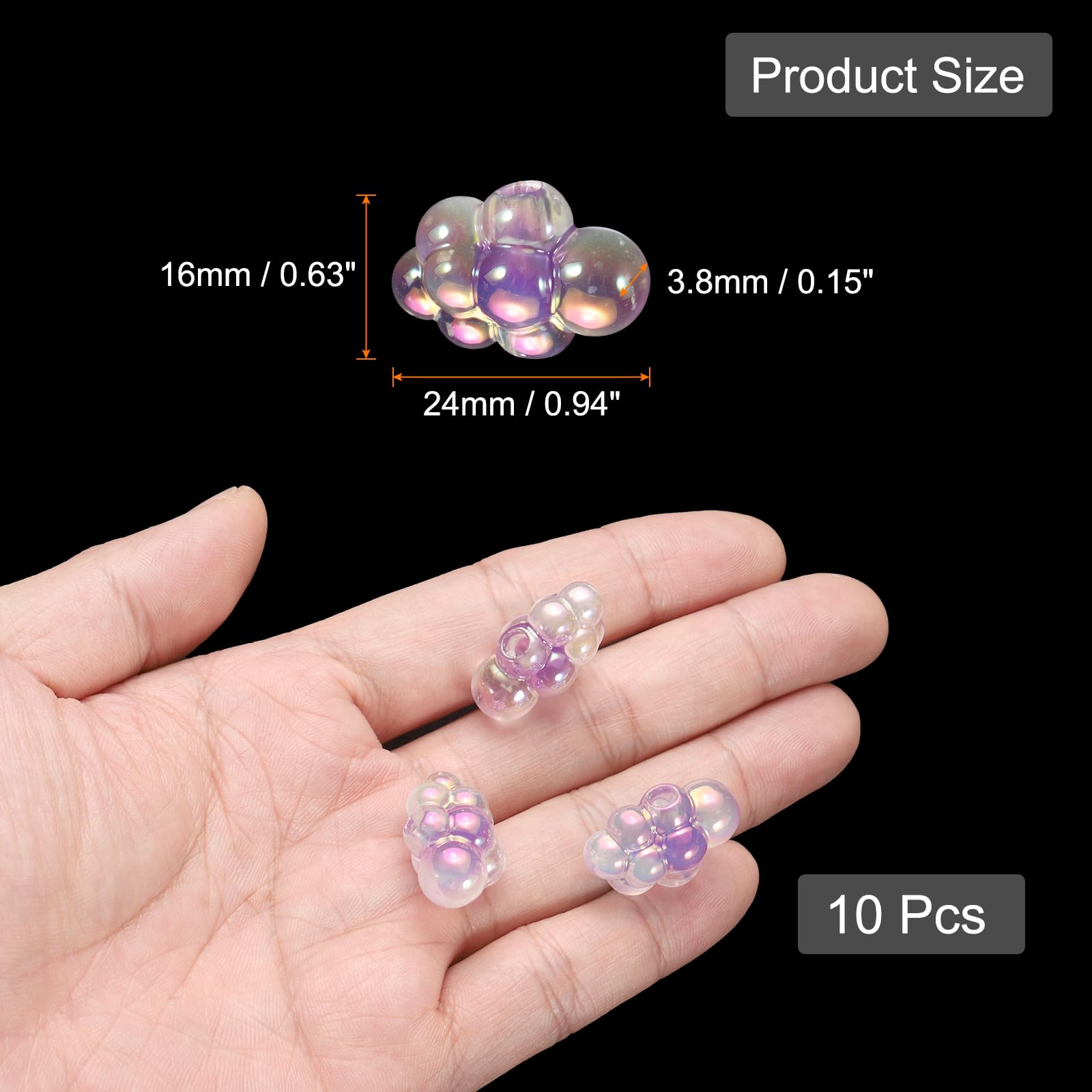 CoCud Bubble Clusters for Miniature Dollhouse Bathtub 1:16 Scale Acrylic Matte Purple Bubbles - Image 2