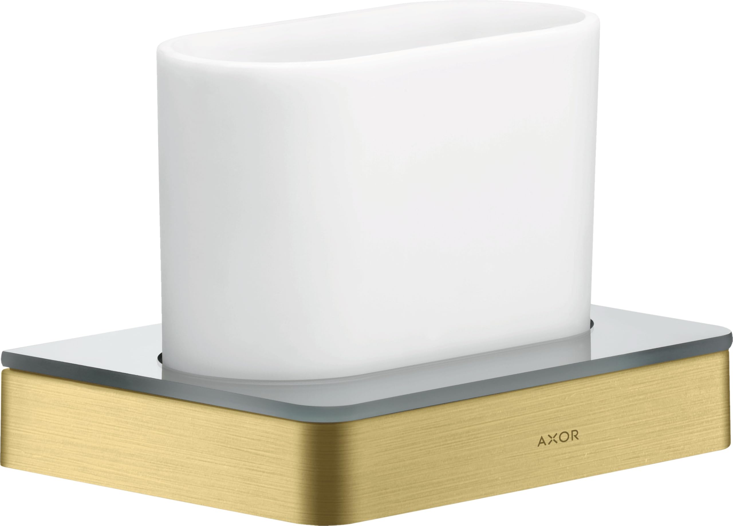 hansgrohe AXOR Universal Accesorios vaso cepillo de dientes, 42834950, Color: Brushed Brass