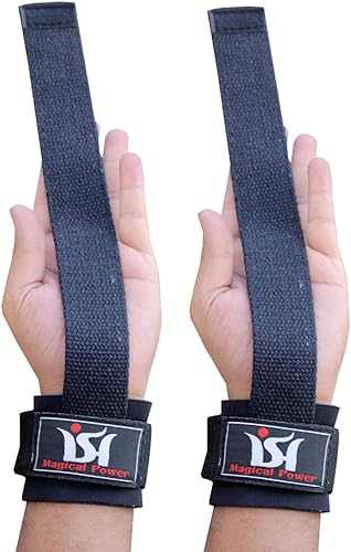 Gym Correas de levantamiento de pesas Entrenamiento de potencia Guantes de agarre de soporte de muñeca Envoltura Barra de mano Par de entrenamiento