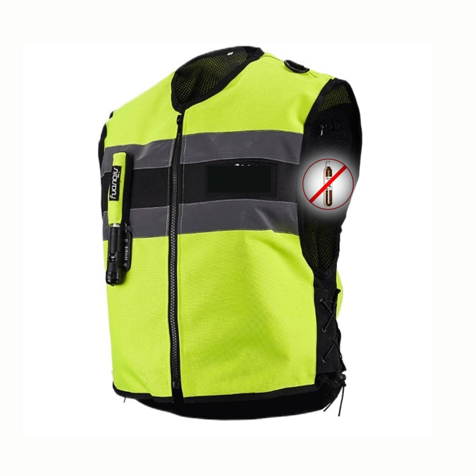 Adecuado for Chalecos De Airbag De Motocicleta for Hombres/mujeres Motocross Air-Bag Chaqueta Con Tira Reflectante(Green,Large)