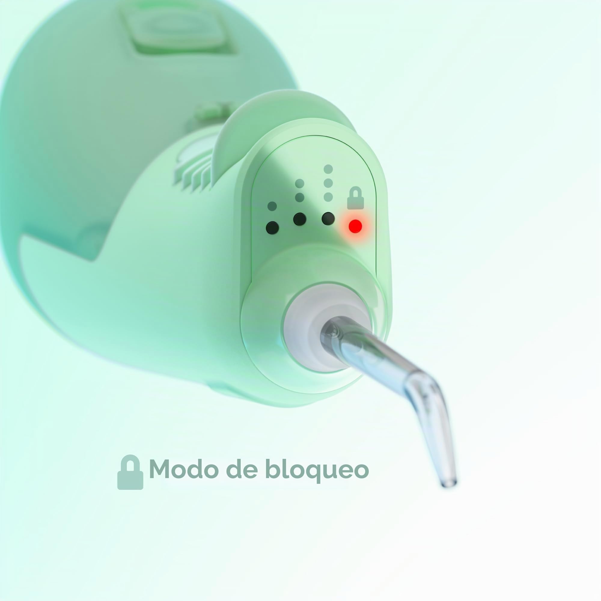 Ordo Irrigador bucal impermeable IPX7 inalámbrico, 3 ajustes de presión, portátil, recargable, eléctrico sónico, recomendado por profesionales dentales, verde menta