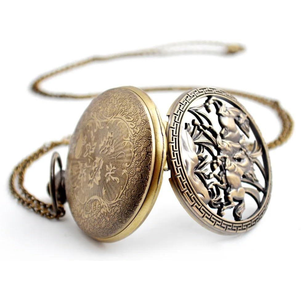Orologio da Tasca Meccanico Steampunk con Catena, Stile Vintage, di Lusso, for Uomo, Regalo