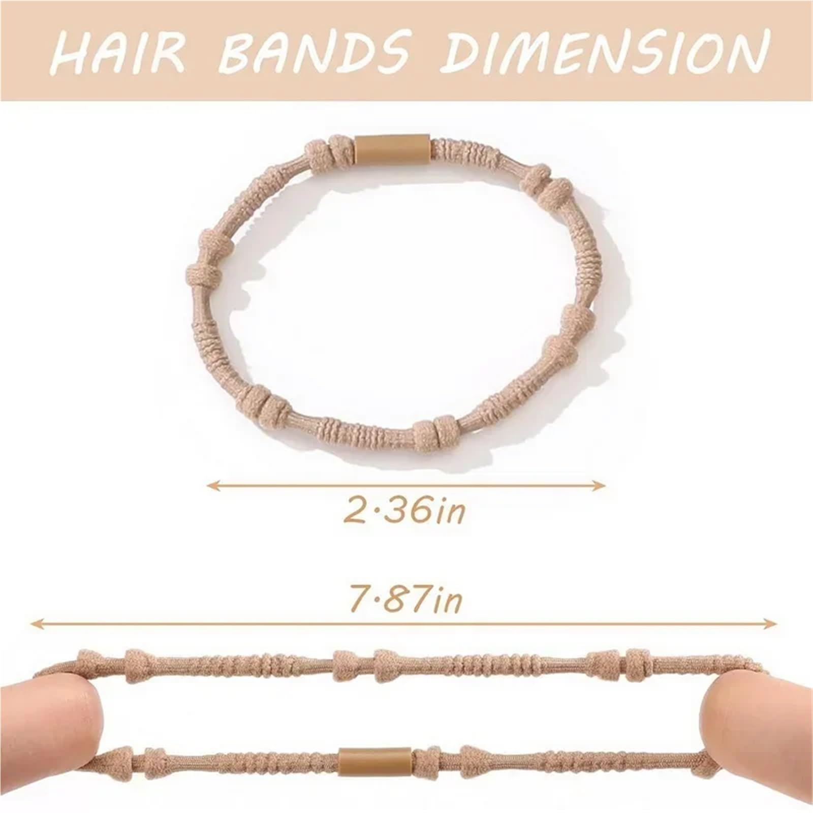 Elastici per capelli, 200 pezzi, stile bohémien, colore: marrone (blu)