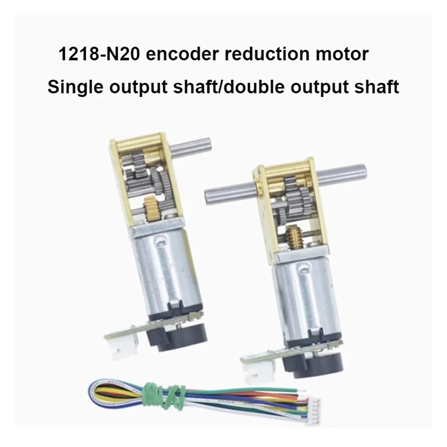 Worm Gear 1218-N20 DC Encoder Reduction Motor Single/Dual Shaft 3V 6V12V Micro Gear Low-Speed Motor