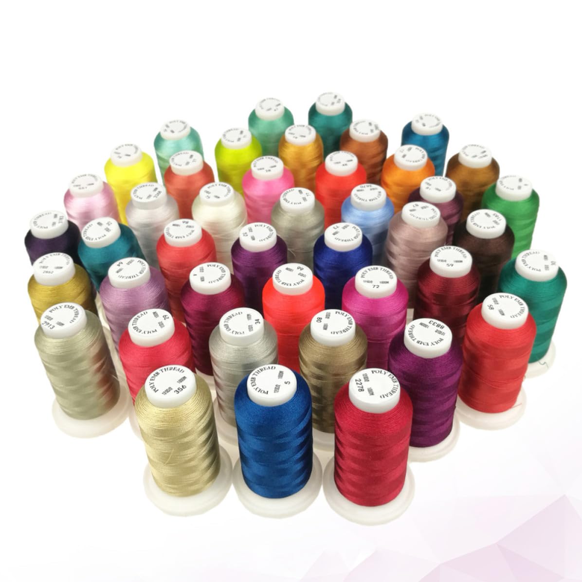 Hilo de Bordar de Poliéster para 120d/2, 500m, 4 Colores