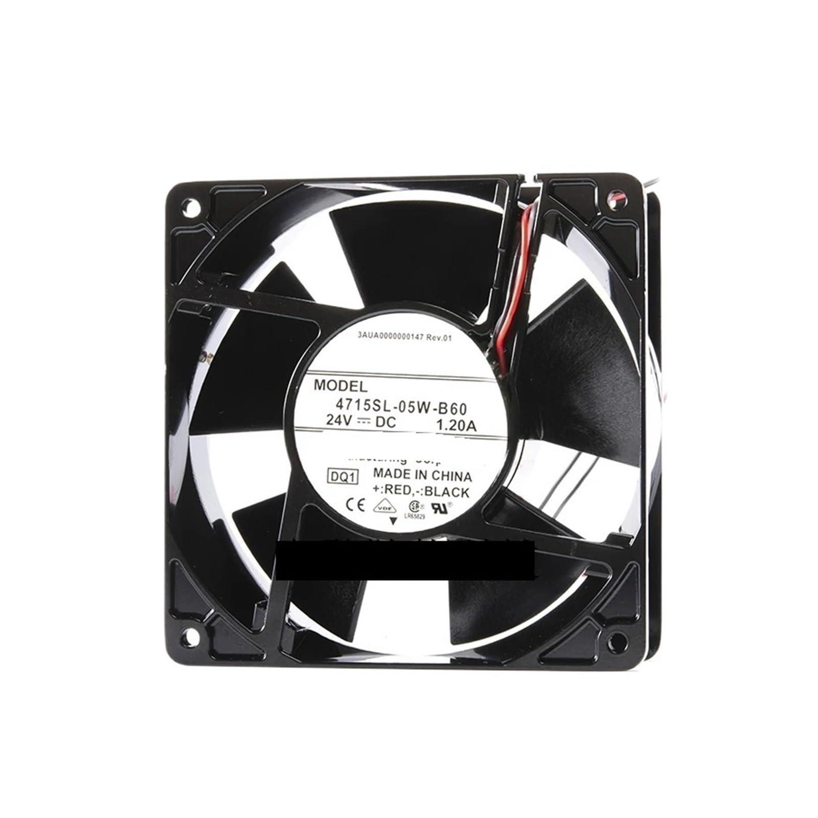 PEQYUACTE Cooling Fan 4715SL-05W-B60 120x120x38mm DC 24V 1.2A IP55 Waterproof Cooling Fan