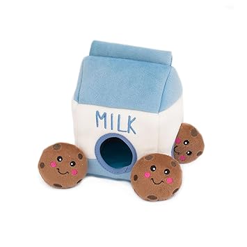ZippyPaws Zp859 Milk and Cookies Squeak Toy