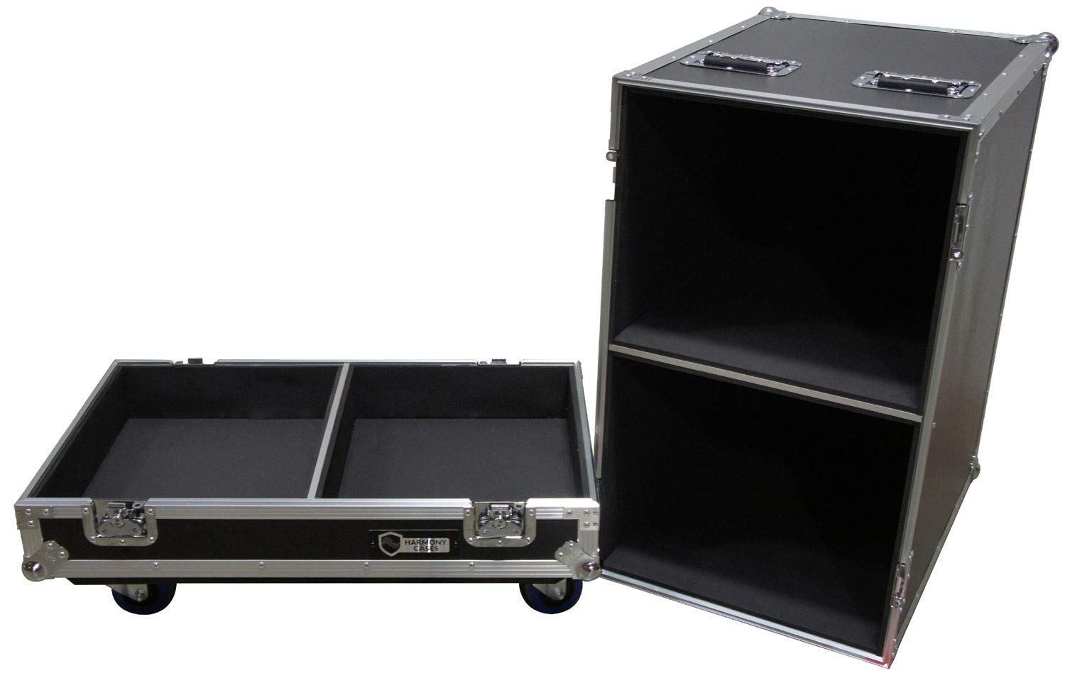 Harmony Audio Cases HC2EON15C Pro DJ Rolling Road Case Compatible with (2) 15