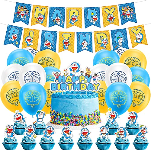 Decorazioni di Compleanno Doraemon BESTZY 32 pezzo...