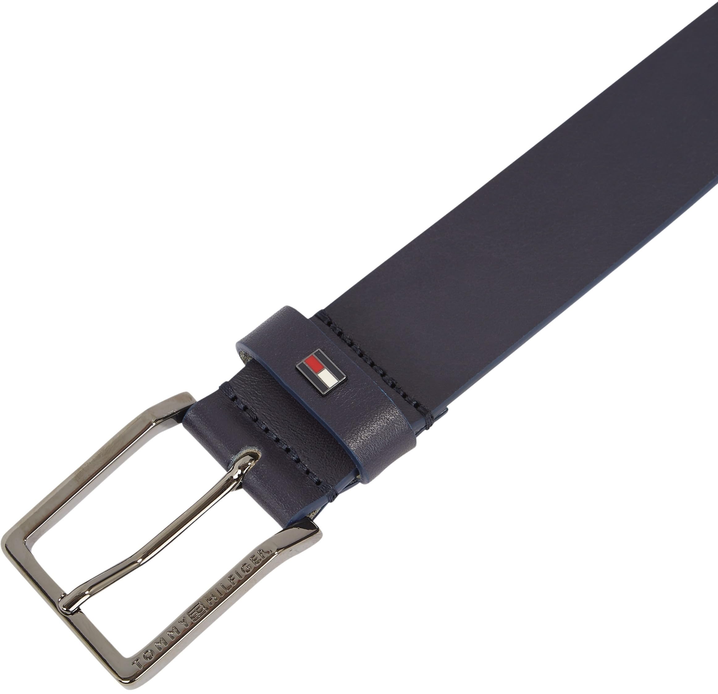 Tommy Hilfiger Herren Gürtel Oliver Ledergürtel, Blau (Space Blue), 80 cm – Ansicht 2