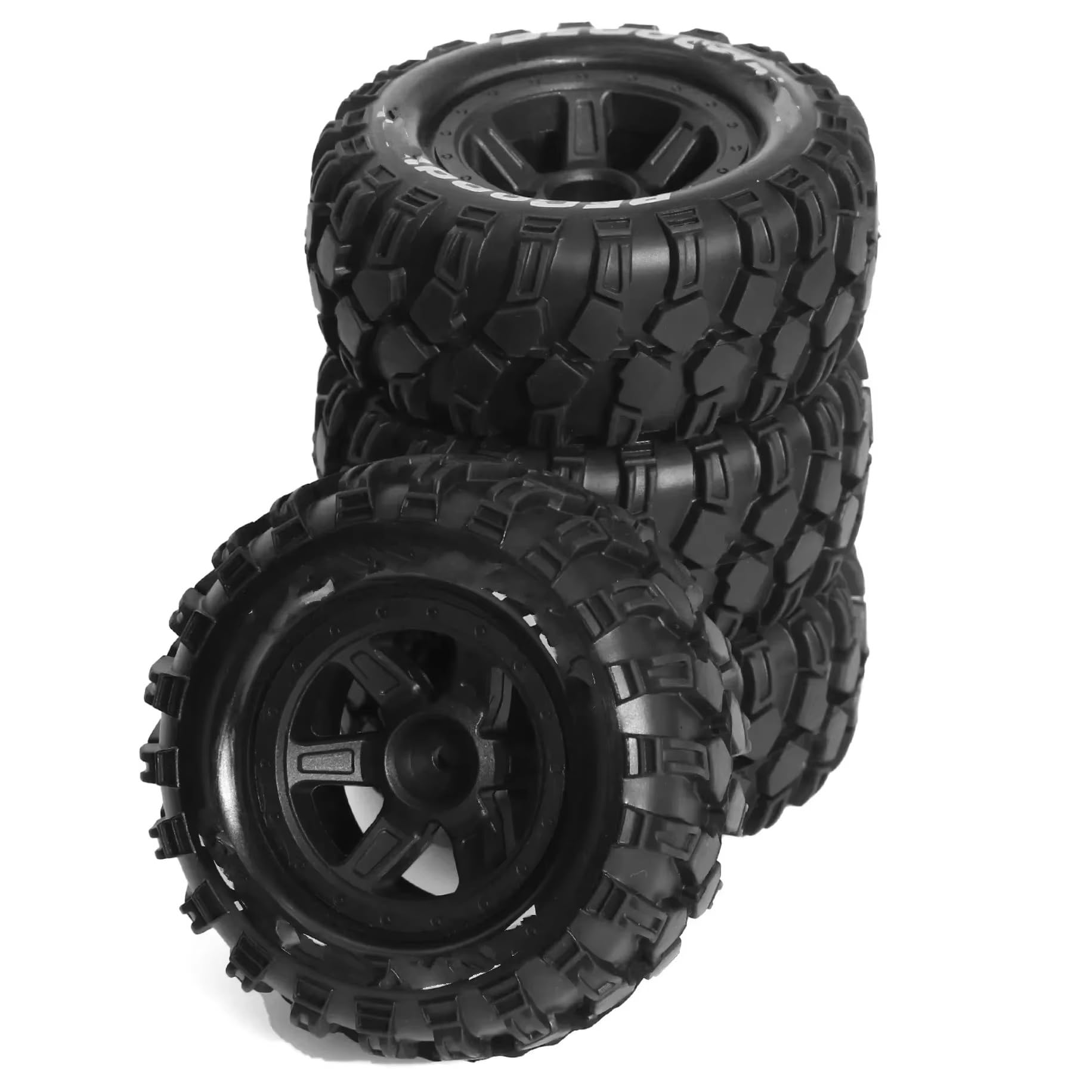 Compatibile Con MJX 10208 Ricambi Per Auto RC 1/10, Accessori Per Auto RC, 4 Pezzi, Ruote Da 90 Mm Per Monster Truck, Pneumatici Per Buggy, Esagonali Da 12 Mm RC Ruote Gomma