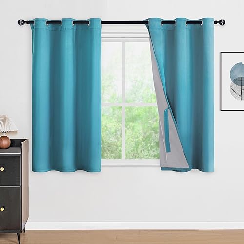 Miniatura 150 de DWCN Cortinas opacas 100% grises de 84 pulgadas de largo para dormitorio con forro negro, doble capa con aislamiento térmico, paneles de cortina