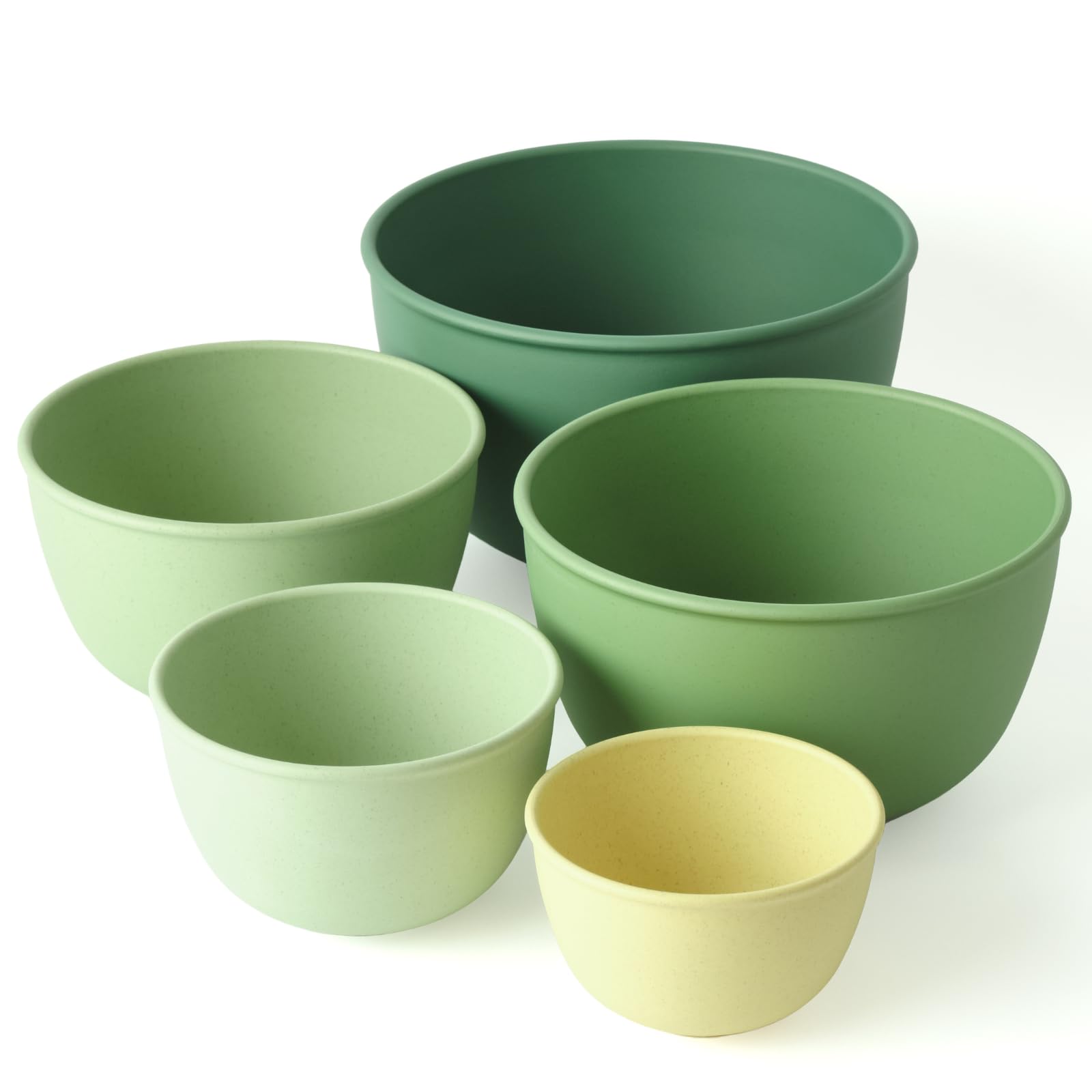 Amazon.com: Bamboozle Mixing Bowls | 5 Piece Plant-Based Nesting