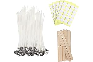 Candle Wick, Wick Stickers & Holder Kit - The Ultimate Accessory for Candle Making