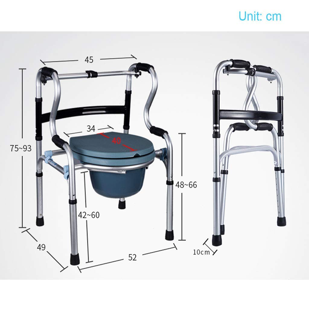 Deambulatore per la Riabilitazione in Piedi con vasino, puleggia per deambulatore con Sedile, Supporto per Vasca da Bagno Interesting