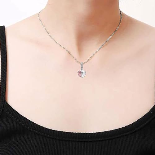 Miniatura 6 de KunBead Abalorios colgantes con dije de piedra natal con diseño de corazón para la abuela, regalo de cumpleaños para mujeres y niñas, Metal, Cobre