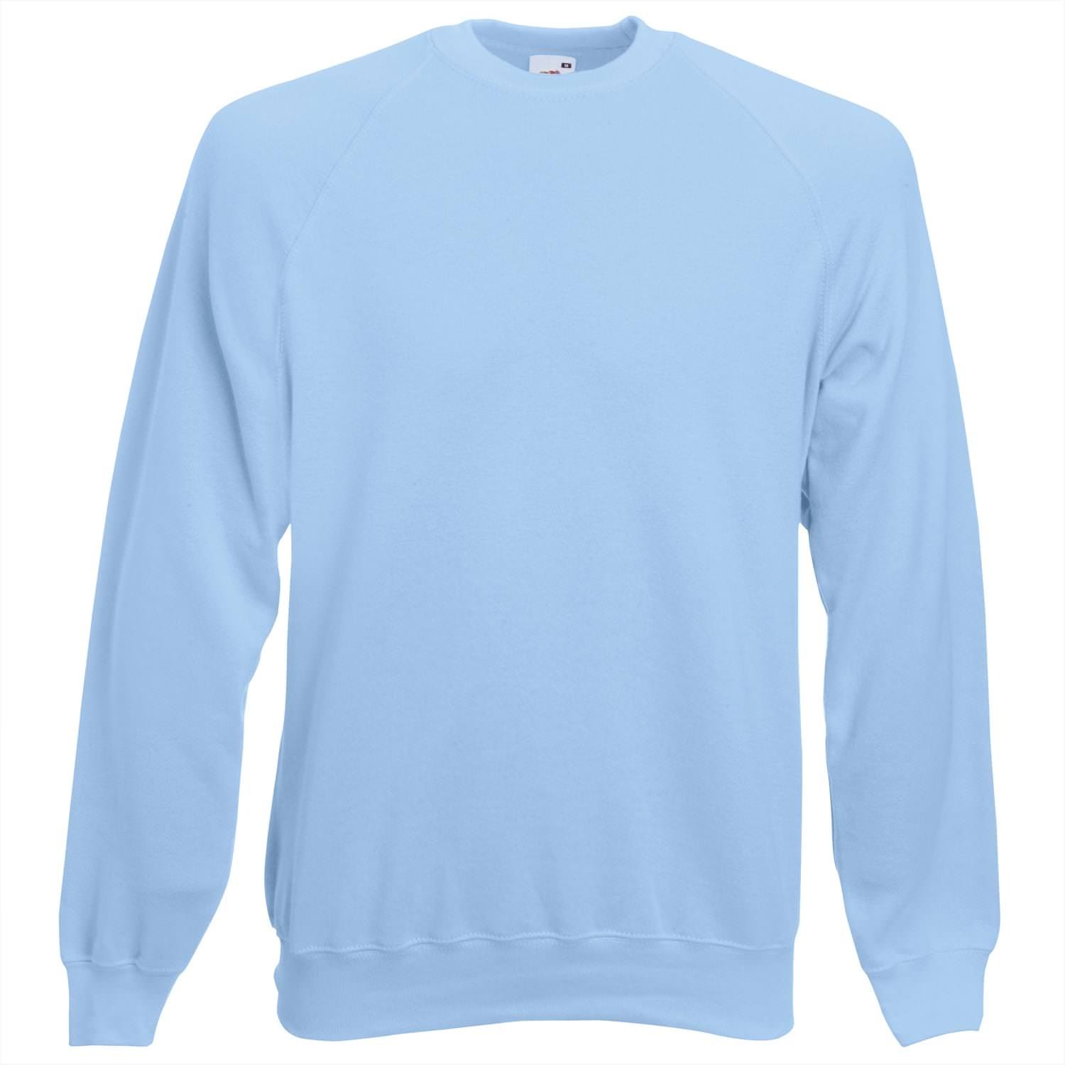 Fruit of the Loom Men's Raglan Classic Sweater, Sky, Medium