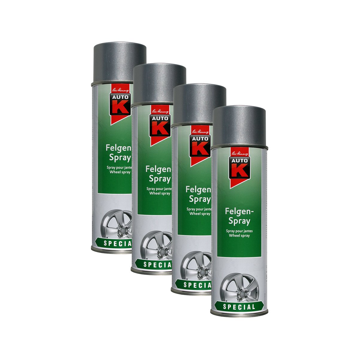 Kwasny 4X 633 037 Auto-K Special Felgen-Spray Kristallsilber 500ml