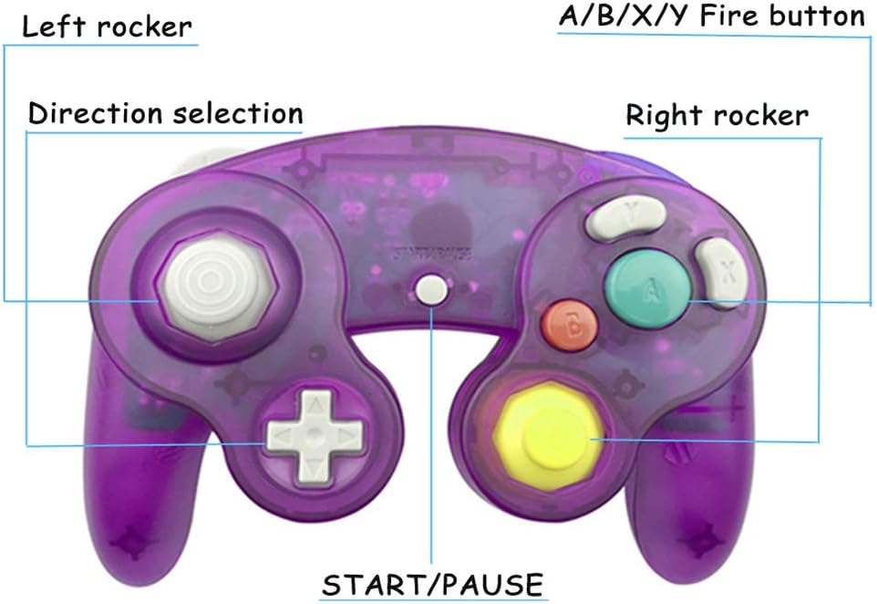 Blасk Frіdау - 60% оƒƒ Reiso 2 Packs NGC Controllers Classic Wired Controller for Wii Gamecube(Clear Purple and Moss Green)