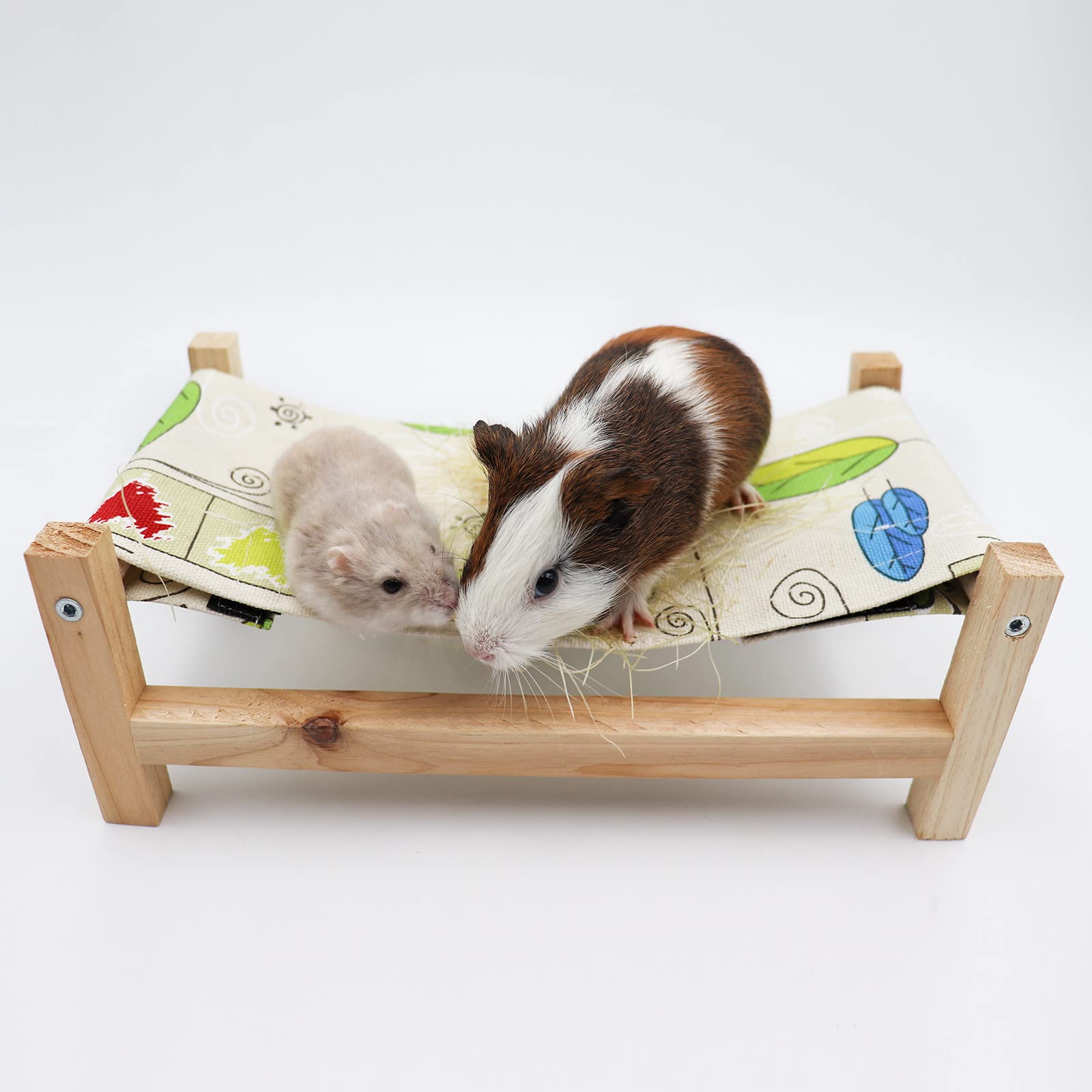 Dnoifne Hamaca para reptiles, cama colgante de madera, cama de lagarto de madera, cama de verano para reptiles para dragón barbudo, leopardo, gecko y lagarto