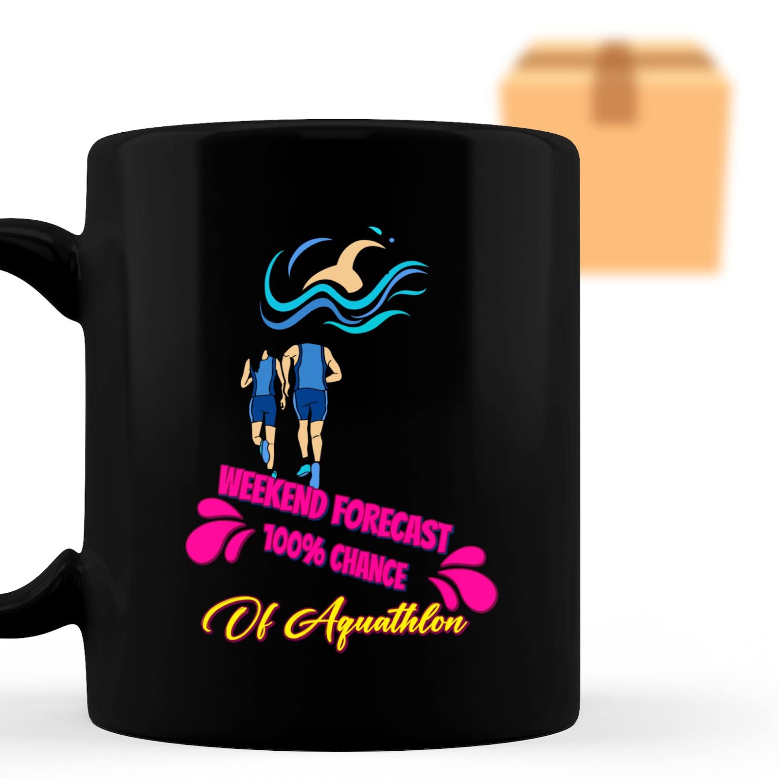 Coffee Mug Funny Aquathlon Weekend Forecast Funny Gifts for Men Women Coworker Family Lover Special Gifts for Birthday Christmas Funny Cup Gifts Presents Gifts 904760