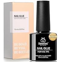 Vista 1 de beetles Gel Polish Pegamento para uñas de gel 9 en 1 para puntas de uñas acrílicas transparentes, pegamento para uñas con brocha súper fuerte