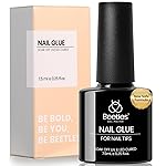 beetles Gel Polish 9 in 1 Gel Nail Glue for Clear Acrylic Nails Tips, Long Lasting Super Strong Brush Nail Glue for Fake Nails, Base Blooming Nail Gel, New Safe Formula, U V Light Cure
