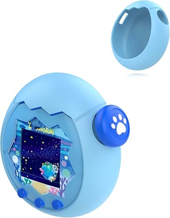 Case for Tamagotchi Paradise Digital Pet,daunke Soft Silicone Cover,Lightweight Shockproof,Anti-Scratch,All-Around Protection,Blue