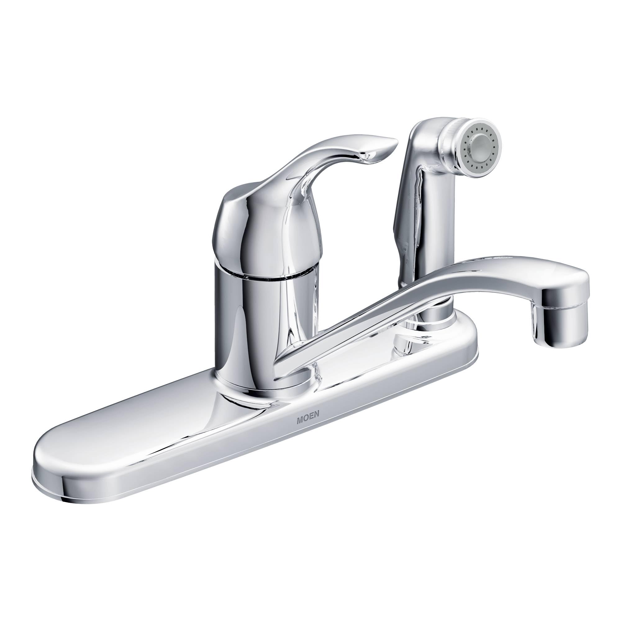 MOEN CA87554C Adler Low Arc Kitchen Faucet with Side Spray in 