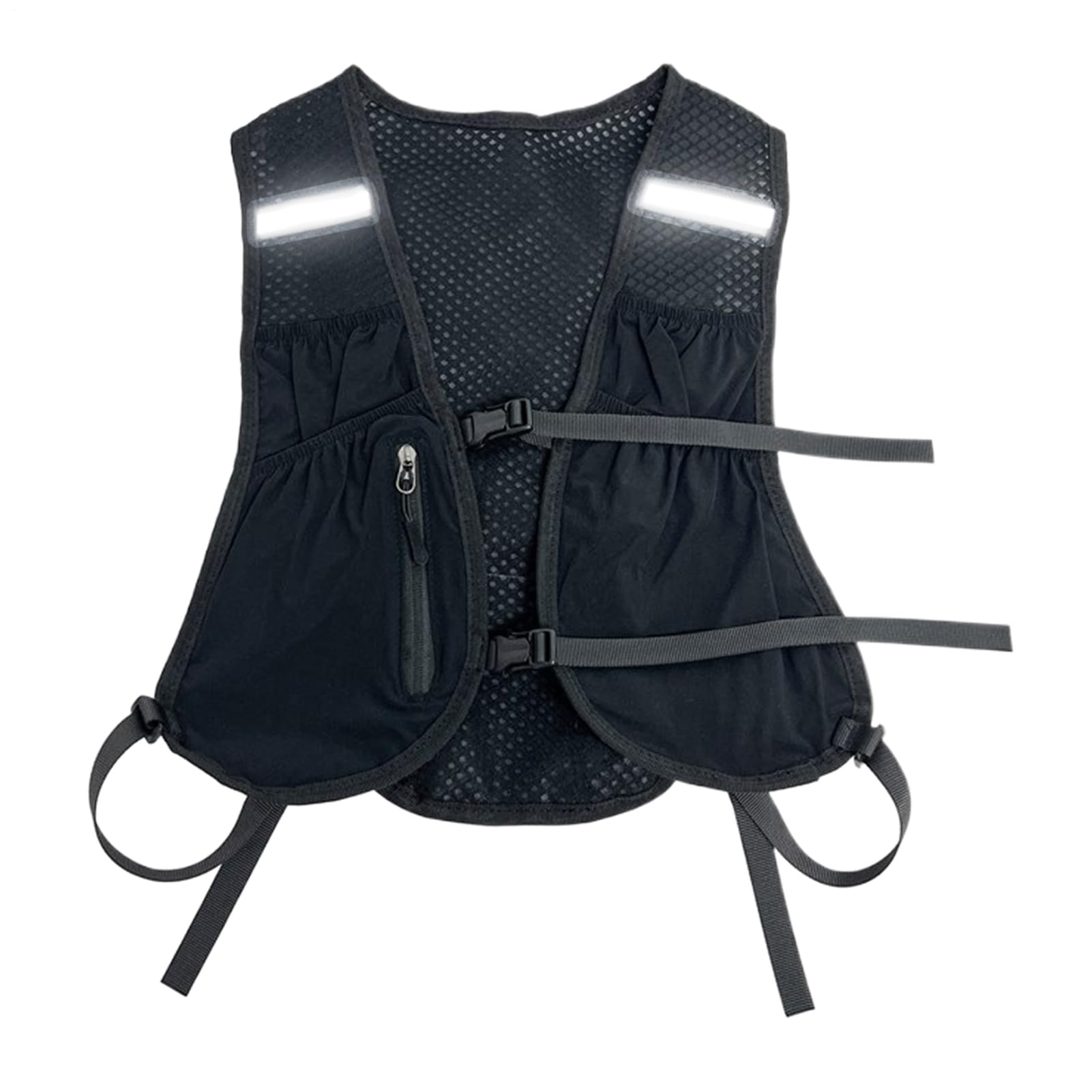 Running Hydration Vest, Breathable Jogging Water Bladder Backpack 16.93 inches, Lightweight Adjustable Fit, for Mountaineering, Biking, Fitness, Outdoor Sports, Travel, Camping