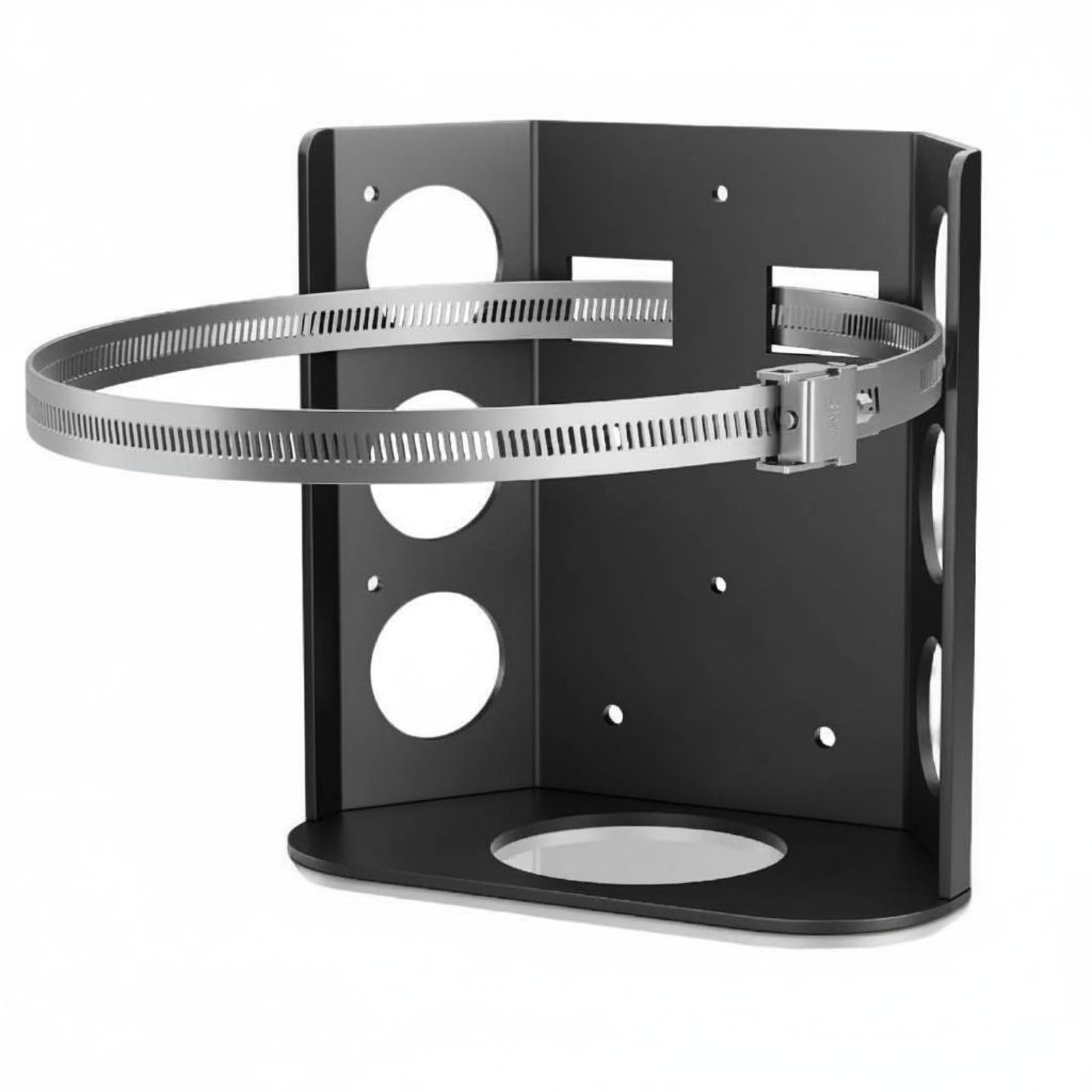 5 Lb Propane Cylinder Bracket Heavy Duty 5 Lb Propane Cylinder Mount Secure Hold Outdoor Fuel Hardware for Travel Caravan, Black-image-42
