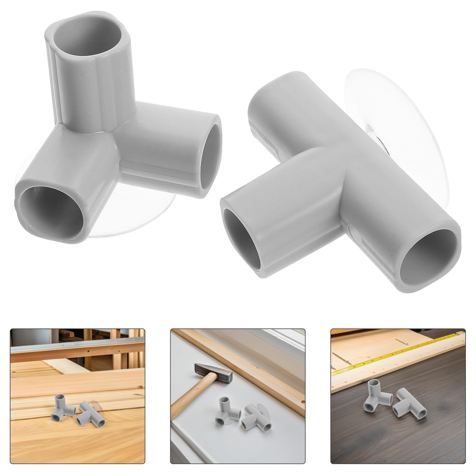 Accesorios para Parque Infantil 8 Piezas Conector Plástico en T y Triangular Ventosa, Juntas de Vallas de Juegos Infantiles, Repuestos para Cercado Interior Seguro y Flexible