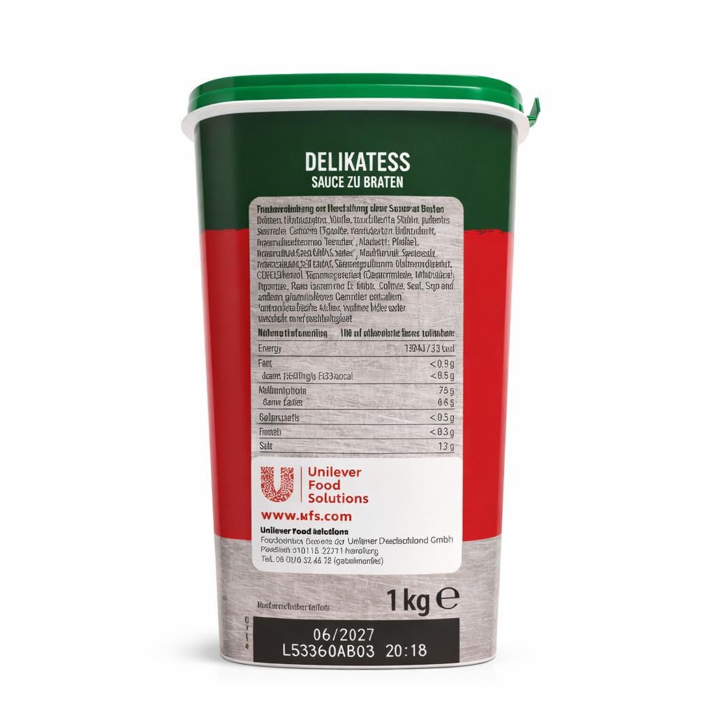 Knorr Professional Delikatess Sauce zu Braten 1kg – Grundsauce für Braten, ergibt 11L, vielseitig einsetzbar + minafood Notizblock