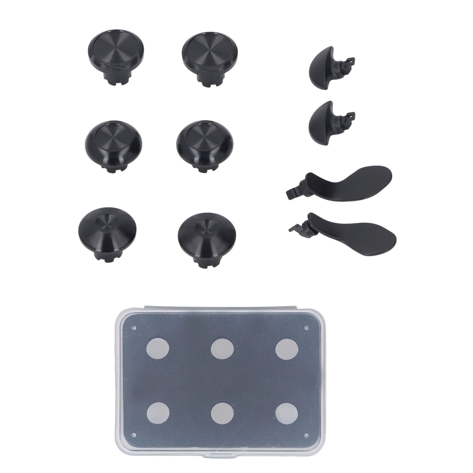 Metall Thumbsticks für PS 5 Edge Controller, 6 Stück Metall Joystick Kappen+4 Stück Metall Paddles auf Rückseite, Analogstick Joystick Kappen mit Paddles für PS 5 Edge Controller