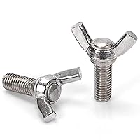 Vista 9 de M3-0.5 x 6mm Tornillos de mariposa de ala de acero inoxidable 304, pernos de ala, sujetadores de máquina, tornillos de mano para equipos