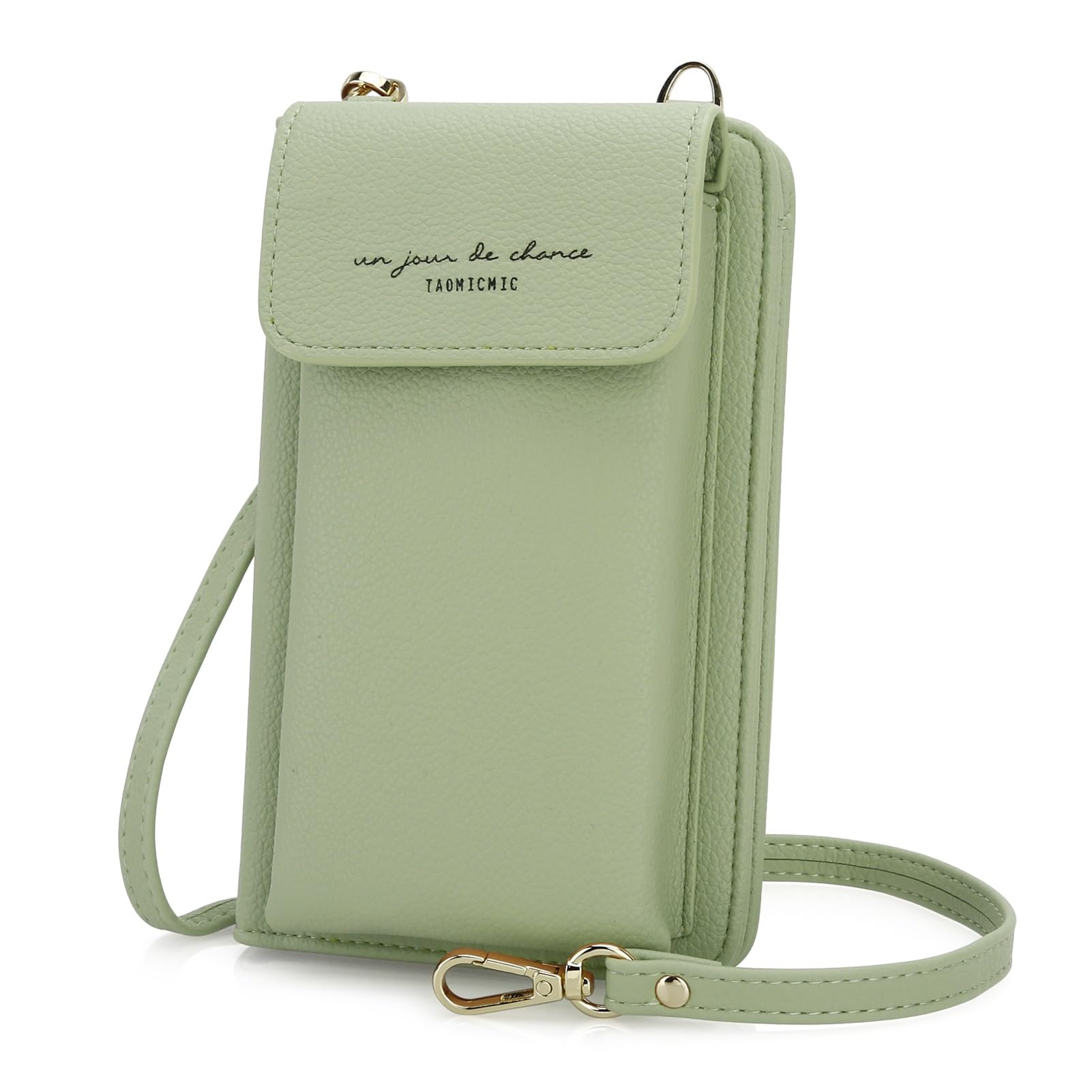 DOB SECHS Leather Passport Wallet Crossbody Phone Bag, RFID Blocking Passport Holder Credit Cards Case for Women