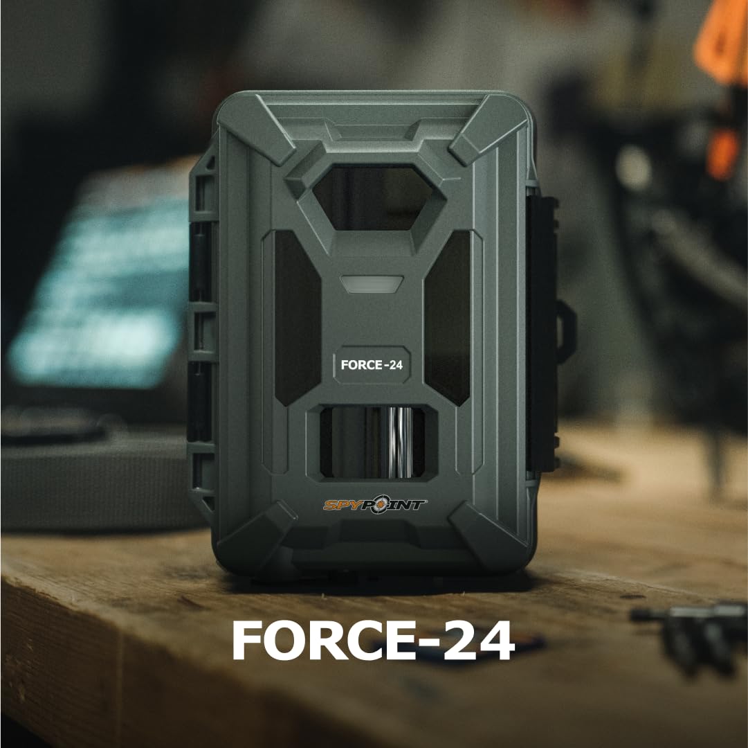 SPYPOINT FORCE-24 Nicht-Mobilfunk-Wildkamera – 2K Video, 24 MP Fotos, Low-Glow-LEDs, Nachtsicht, 21 m Bewegungserkennung, erschwingliche Wildkamera, unverzichtbare Jagdausrüstung